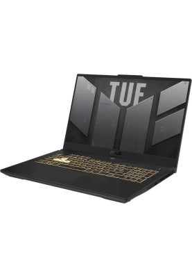 Ноутбук 15" Asus TUF Gaming F15 FX507ZC4-HN143 Mecha Gray 15.6" (1920x1080, IPS, 144Hz), Intel Core i5-12500H (12x2.5-4.5GHz), 16GB DDR4, SSD 512GB, RTX 3050 4GB, LAN, Wi-Fi 6, BT 5.3, 2xTypeC/2xUSB 3.2, HDMI, 56Wh, NoOS (90NR0GW1-M00V40)