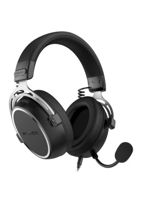 Навушники Hator Hypergang 3 Hi-Res, Black, Mini jack 3.5 мм, знімний мікрофон, динаміки 53 мм з неодимовим магнітом, 32 Ом, 112 дБ, 1.3 м (ESH05)