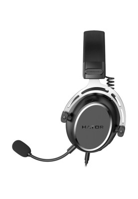 Навушники Hator Hypergang 3 Hi-Res, Black, Mini jack 3.5 мм, знімний мікрофон, динаміки 53 мм з неодимовим магнітом, 32 Ом, 112 дБ, 1.3 м (ESH05)