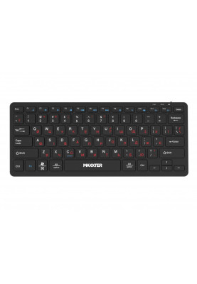 Клавіатура бездротова Maxxter KBW-C01B-UA, Black, USB 2.4GHz, 78 кнопок, акумулятор 180 mAh
