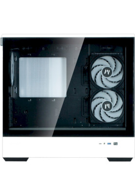 Корпус Zalman P30 BW, Black/White, Mini Tower, без БЖ, для Micro ATX / Mini ITX, 1xType-C / 1xUSB 3.0, макс. CPU - 173 мм / VGA - 420 мм, 3x120 мм ARGB, бічна та передня панель із загартованого скла