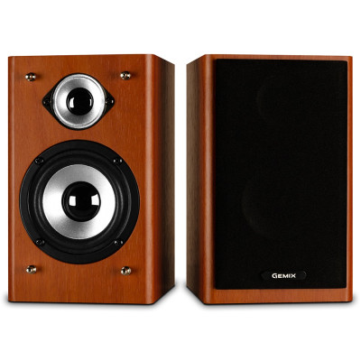 Колонки 2.0 Gemix TF-5 Cherry, 2 x 5 Вт, МДФ, живлення від мережі 220V, керування ззаду