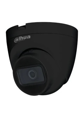 Камера HDCVI Dahua DH-HAC-HDW1200TRQP-BE (2.8мм), Black, 2 Мп, 1/2.7" CMOS, 1920х1080, f=2.8 мм, -40°C ~ +50°C, ІЧ підсвічування до 25 м, день/ніч, IP50, пластик