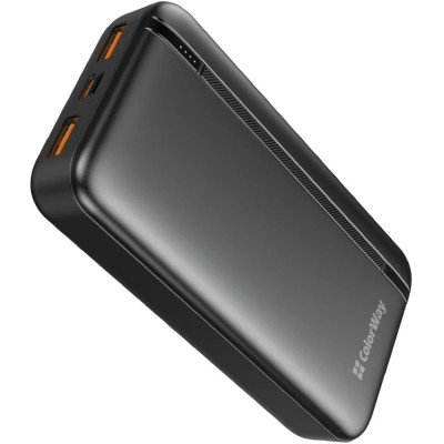 Універсальна мобільна батарея 20000 mAh, ColorWay EnergyPlus, Black, 22.5 Вт, 1xType-C (PD3.0) / 2xUSB (QC4.0), LED індикатор заряду (CW-PB200LPB4BK-PD)