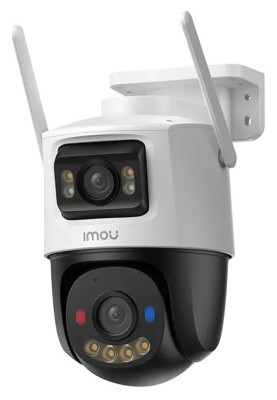 IP камера IMOU Cruiser Dual 2 IPC-S7XEP-10M0WED (3.6мм), White, 5 Мп+5 Мп, 1/3", 2880x1620, f=3.6 мм+3.6 мм, ІЧ + LED підсвічування до 30 м, -30°C ~ +50°C, IP67, H.265, H.264, Wi-Fi, LAN, пластик, мікрофон/динамік