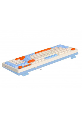 Клавіатура Maxxter KBG-3C01-UA, White, USB, 98 кнопок, LED підсвічування, 1.8 м