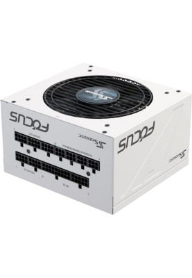 Блок живлення 1000 Вт, Seasonic Focus GX, White, модульний, 80+ Gold, Active PFC, 12 см FDB, 5xMolex / 10xSATA / 6x6+2-pin / 2x4+4-pin / 20+4-pin, захист OPP/OVP/OCP/SCP/OTP/UVP (FOCUS-GX-1000-WHITE)