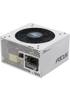 Блок живлення 1000 Вт, Seasonic Focus GX, White, модульний, 80+ Gold, Active PFC, 12 см FDB, 5xMolex / 10xSATA / 6x6+2-pin / 2x4+4-pin / 20+4-pin, захист OPP/OVP/OCP/SCP/OTP/UVP (FOCUS-GX-1000-WHITE)