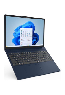 Ноутбук 15" Lenovo ideapad Slim 3 15IRH10 (83K100DQRA) Cosmic Blue 15.3" (1920x1200, IPS, 60Hz), Intel Core i5-13420H(8x2,1-4,6GHz), 16Gb DDR5, SSD 512Gb, Intel Iris Xe, Web, Wi-Fi 6, BT 5.2, 1xType-C/2xUSB3.2, HDMI, 50Wh, DOS