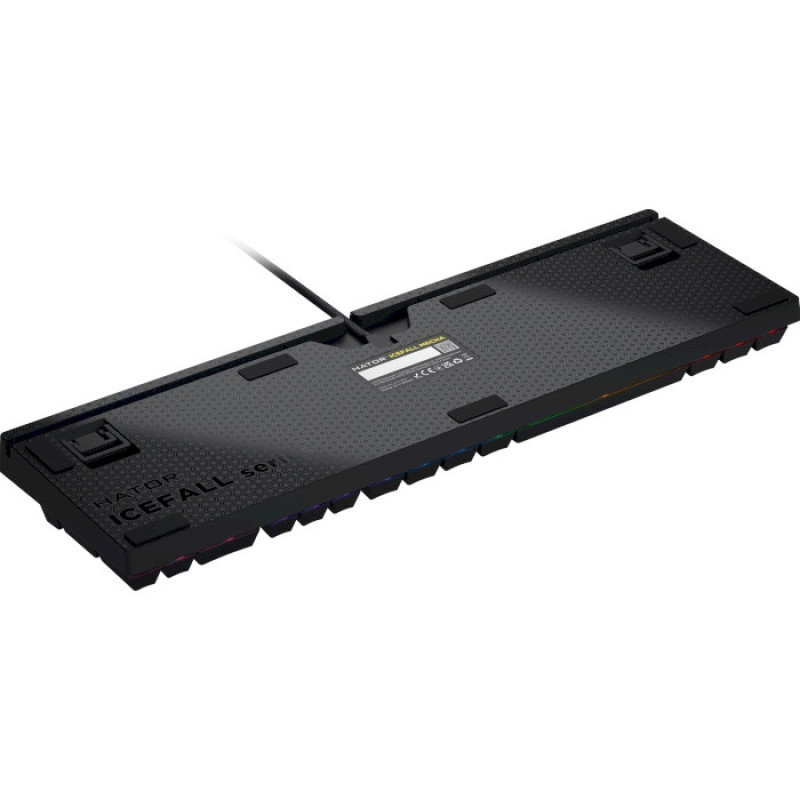 Клавіатура Hator Icefall Mecha Rainbow, Black, USB, механічна (перемикачі Origin Red Linear), LED "Rainbow" підсвічування, 104 кнопки, 1.8 м (HTK104UA)