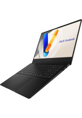 Ноутбук 15" Asus Vivobook S 15 OLED M5506UA-MA053 Neutral Black, 15.6" (2880x1620, OLED, 120Hz), AMD Ryzen 7 8845HS (8x3.8-5.1 GHz), 16Gb LPDDR5X, 512Gb SSD, AMD Radeon, WiFi 6E, Bluetooth 5.3, Web, 2xType-C / 2xUSB 3.2, HDMI, 75 Wh, DOS (90NB14