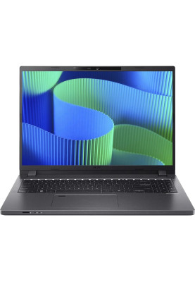 Ноутбук 16" Acer TravelMate P2 TMP216-51-G2-TCO-33PW, Shale Black 16" (1920x1200, IPS, 60Hz), Intel Core 3-100U (6x1.2-4.7GHz), 8Gb DDR5, 512Gb NVMe, Intel UHD, LAN, WiFi 6E, Bluetooth 5.3, Web, 1xType-C/2xUSB 3.0, HDMI, 53 Wh, DOS (NX.BB7EU.007