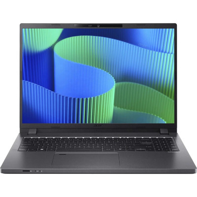 Ноутбук 16" Acer TravelMate P2 TMP216-51-G2-TCO-37NJ, Shale Black 16" (1920x1200, IPS, 60Hz), Intel Core 3-100U (6x1.2-4.7GHz), 8Gb DDR5, 256Gb NVMe, Intel UHD, LAN, WiFi 6E, Bluetooth 5.3, Web, 1xType-C/2xUSB 3.0, HDMI, 53 Wh, DOS (NX.BB7EU.006