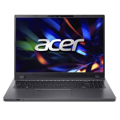 Ноутбук 16" Acer TravelMate P2 TMP216-51-G2-TCO-34WZ, Shale Black 16" (1920x1200, IPS, 60Hz), Intel Core 3-100U (6x1.2-4.7GHz), 16Gb DDR5, 512Gb NVMe, Intel UHD, LAN, WiFi 6E, Bluetooth 5.3, Web, 1xType-C/2xUSB 3.0, HDMI, 53 Wh, DOS (NX.BB7EU.00
