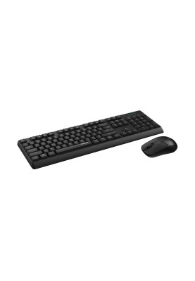Комплект клавіатура+миша Rapoo X1500, Black, Bluetooth / 2.4 GHz / USB, 1 х AA, миша: 1200dpi, оптична, 3 кнопки, клавиатура: кнопок 107 шт. (мембранні), радіус дії 10 м