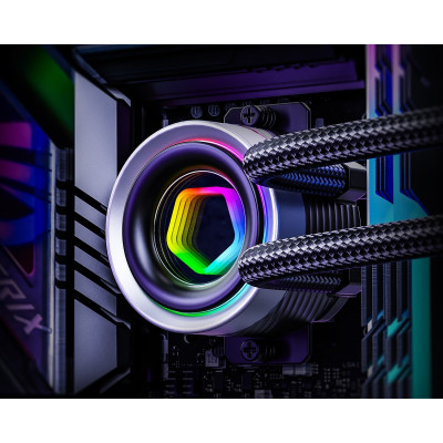 Система рідинного охолодження ID-Cooling FX240 INF, Black, Intel: 1851/1700/1200/2066/2011/1366/115x, AMD: AM4/AM5, 300～2000±10%RPM, 27.2dB(A) Max, ARGB, до 300 Вт