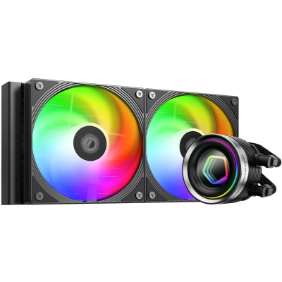 Система рідинного охолодження ID-Cooling FX240 INF, Black, Intel: 1851/1700/1200/2066/2011/1366/115x, AMD: AM4/AM5, 300～2000±10%RPM, 27.2dB(A) Max, ARGB, до 300 Вт