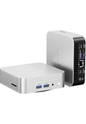 Неттоп GEEKOM A6, Silver, Ryzen 7 6800H (8x3.2-4.7 GHz), 32Gb DDR5 4800 MHz SO-DIMM, 1Tb SSD NVMe, Radeon 680M, WiFi 6E, Bluetooth 5.2, 2.5GLan, 3xUSB 3.2, 2xType-C, 2xHDMI, Windows 11 Pro (GMA6R76800H-321T-EU)