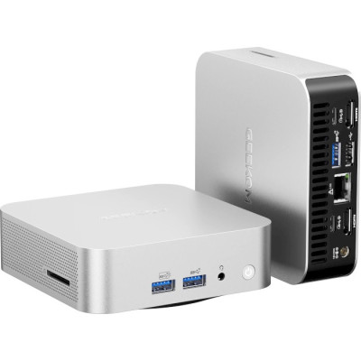 Неттоп GEEKOM A6, Silver, Ryzen 7 6800H (8x3.2-4.7 GHz), 32Gb DDR5 4800 MHz SO-DIMM, 1Tb SSD NVMe, Radeon 680M, WiFi 6E, Bluetooth 5.2, 2.5GLan, 3xUSB 3.2, 2xType-C, 2xHDMI, Windows 11 Pro (GMA6R76800H-321T-EU)