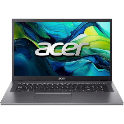 Ноутбук 17" Acer Aspire Go 17 AG17-31P-33LZ Pure Silver 17.3" (1920x1080, IPS, 60Hz) Intel Core 3-N355(8x1.9-3.9Ghz), 16GB LPDDR5, SSD 1TB, Intel UHD, Wi-Fi 6, BT 5.2, Web, 2xType-C/2xUSB3.2, HDMI, 53Wh, Linux (NX.J8ZEU.009)