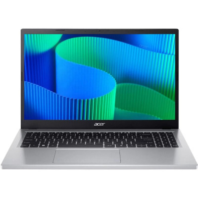 Ноутбук Acer Extensa 15 EX215-35-34WA Pure Silver, 15.6" (1920x1080, IPS, 60Hz), Intel Core 3 N355 (8x1.9-3.9GHz), 16Gb DDR5, 512Gb NVMe, Intel UHD, WiFi 6, BT 5.2, Web, 2xType-C/2xUSB3.2, HDMI, 53 Wh, Linux (NX.EJ6EU.001)