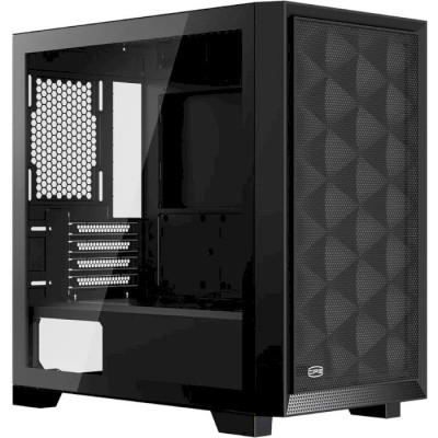 Корпус PcCooler C3 D310, Black, Mini Tower, без БЖ, для Micro ATX / Mini ITX, 2xUSB 3.0, макс. CPU - 165 мм / GPU - 350 мм, бічна панель із загартованого скла (C3D310-BKP0-GL)