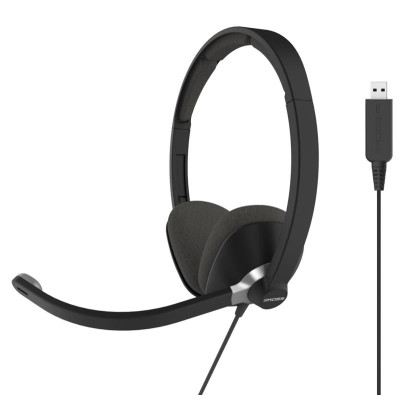 Навушники Koss CS300 USB, Black, USB, поворотний мікрофон, 102 дБ, 32 Ом, кабель 2.4 м (194283.101)