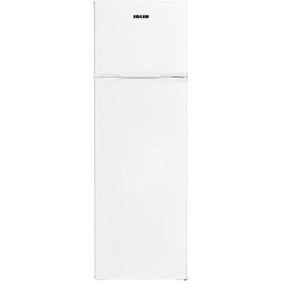 Холодильник Edler ED-340DDW, White, двокамерний, з верхньою мор. камерою, загальний об'єм 249L, корисний об'єм 199L/50L, механічне керування, A+, 164x55x58см