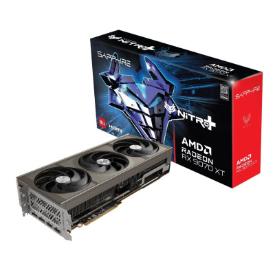 Відеокарта Radeon RX 9070 XT, Sapphire, NITRO+, 16Gb GDDR6, 256-bit, 2xHDMI/2xDP, 3060/20000 MHz, 3x8-pin (11348-01-20G)