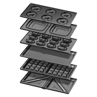 Мультимейкер Ardesto SM-H600B, Black, 700 Вт, 6 пластин в комплекті, антипригарне покриття, нековзаючі ніжки, захист від перегріву, ручка з фіксатором