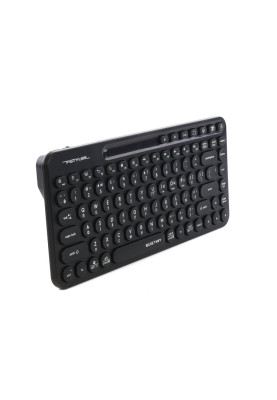 Клавіатура бездротова A4Tech FBK36C AS "Fstyler", Black, Bluetooth / USB 2.4GHz, компактний розмір, 12 мультимедійних кнопок, безшумна робота (QuietKey), до 3-х пристроїв, акумулятор, UA/US