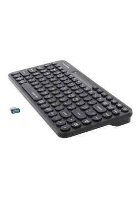 Клавіатура бездротова A4Tech FBK36C AS "Fstyler", Black, Bluetooth / USB 2.4GHz, компактний розмір, 12 мультимедійних кнопок, безшумна робота (QuietKey), до 3-х пристроїв, акумулятор, UA/US