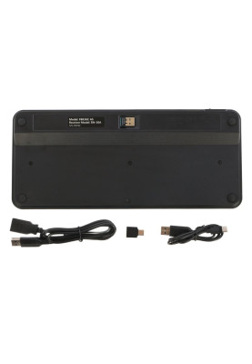 Клавіатура бездротова A4Tech FBK36C AS "Fstyler", Black, Bluetooth / USB 2.4GHz, компактний розмір, 12 мультимедійних кнопок, безшумна робота (QuietKey), до 3-х пристроїв, акумулятор, UA/US