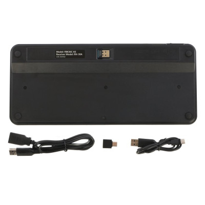 Клавіатура бездротова A4Tech FBK36C AS `Fstyler`, Black, Bluetooth / USB 2.4GHz, компактний розмір, 12 мультимедійних кнопок, безшумна робота (QuietKey), до 3-х пристроїв, акумулятор, UA/US