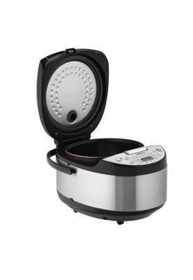 Мультиварка Ardesto MC-P13, Black/Inox, 860W, 5л, 13 програм, LED-дисплей, електроне керування, таймер, антипригарне покриття чаші, програма Твій рецепт, книга рецептів