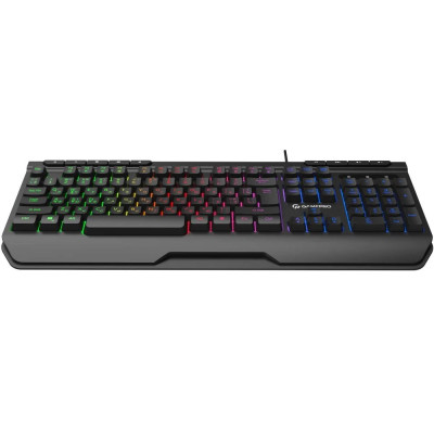 Клавіатура GamePro GK550, Black, USB, мембранна, LED-підсвічування, 104 кнопки, 1.5 м, UK/EN