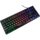 Клавіатура GamePro GK537 "Nitro", Black, USB, мембранна, RGB-підсвічування, 87 кнопок, 1.5 м, UK/RU/EN