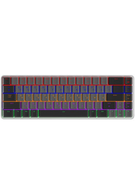 Клавіатура бездротова GamePro MK122R Red Switch, Dark Gray, 2.4GHz / USB, механічна (перемикачі Outemu Red), 68 кнопок, LED підсвічування, акумулятор 2000 mA