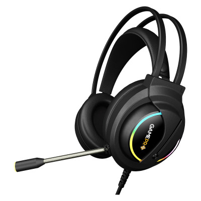 Навушники GamePro Nitro (HS565), Black, RGB підсвічування, Mini jack, USB, поворотний мікрофон, 32 Ом, 120 дБ, кабель 2.1 м, підтримка звуку 5.1