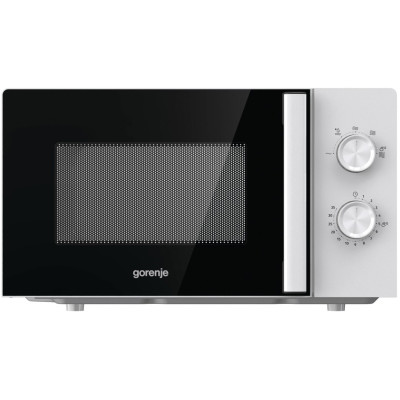 Мікрохвильова піч Gorenje MO17E1WH, White, 700W, 17 л, звичайна (соло), 5 рівнів потужності, керування механічне