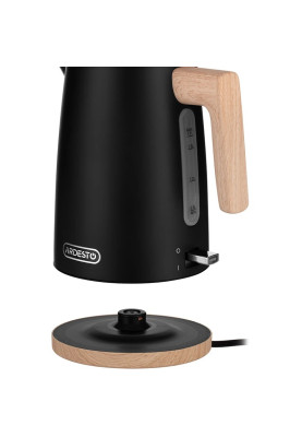 Електрочайник Ardesto EKL-F420BWD, Black, 2200 Вт, 1.7 л, дисковий, індикатор роботи, корпус нержавіюча сталь, автоматичне відключення за відсутності води