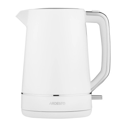 Електрочайник Ardesto EKL-450W, White, 2200W, 1.7 л, дисковий, пластиковий корпус, індикатор рівня води, автоматичне відключення при відсутності води