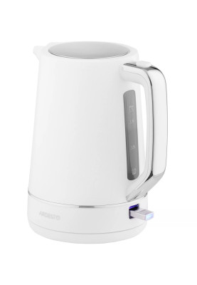 Електрочайник Ardesto EKL-450W, White, 2200W, 1.7 л, дисковий, пластиковий корпус, індикатор рівня води, автоматичне відключення при відсутності води