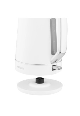 Електрочайник Ardesto EKL-450W, White, 2200W, 1.7 л, дисковий, пластиковий корпус, індикатор рівня води, автоматичне відключення при відсутності води