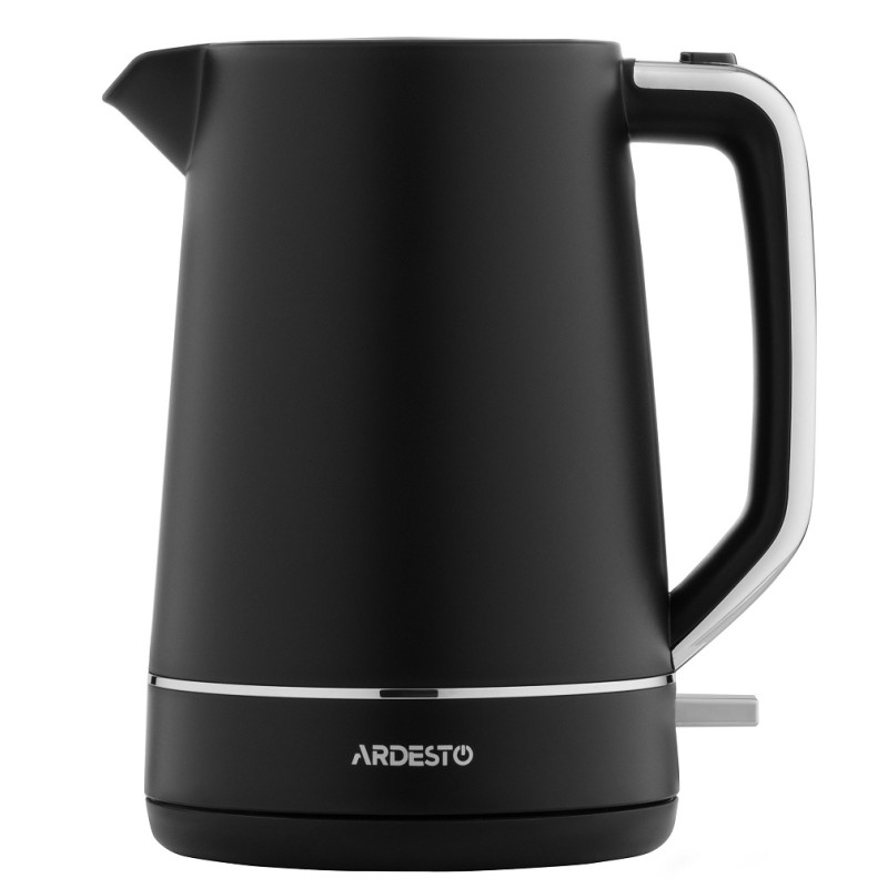 Електрочайник Ardesto EKL-450B, Black, 2200W, 1.7 л, дисковий, пластиковий корпус, індикатор рівня води, автоматичне відключення при відсутності води