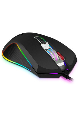 Миша GamePro Phoenix (GM543), Black, USB, оптична (сенсор Sunplus 199 IC), 6400 dpi, 8 кнопок, кабель 1.5 м, RGB підсвічування