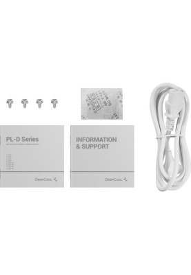 Блок живлення 650 Вт, Deepcool PL650D, White, 80+ Bronze, Active PFC, 12 см HYB, 2xMolex / 6xSATA / 1x16-pin / 3x6+2-pin / 2x4+4-pin / 1x20+4-pin, захист OPP/OVP/SCP/OTP/OCP/UVP/SIP/NLO, ATX12V V3.0 (R-PL650D-FC0W-EU-V2)