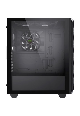 Корпус GameMax Diamond CP, Black, без БП, Midi Tower, для E-ATX / ATX / Micro ATX / Mini ITX, 1xUSB 3.0 / 1xUSB 2.0, макс. CPU - 170 мм / VGA - 340 мм, 3x120 мм ARGB / 1x140 мм, бічна панель із загартованого скла