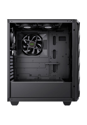 Корпус GameMax Diamond CP, Black, без БП, Midi Tower, для E-ATX / ATX / Micro ATX / Mini ITX, 1xUSB 3.0 / 1xUSB 2.0, макс. CPU - 170 мм / VGA - 340 мм, 3x120 мм ARGB / 1x140 мм, бічна панель із загартованого скла