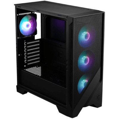 Корпус MSI MAG FORGE 320R AIRFLOW, Black, без БЖ, Mid Tower, для ATX / Micro-ATX / Mini-ITX, 2xUSB 3.2, макс. CPU - 160 мм / VGA - 390 мм, 4x120 мм ARGB, бічна панель із загартованого скла 4 мм